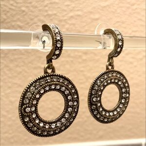 NEW Heidi Daus Pierced Circle Drop Earrings - NIB
